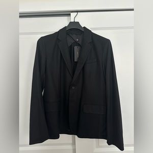 Never worn, tags still on. Rag & Bone black wool deconstructed men’s blazer.